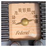 FEDERAL IT&T RADIO | IT&T Associate tube radio, untested; h. 7 x w. 10-1/4 x d. 5-1/2 in.