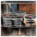 VERY LARGE COLLECTION of RECORDS | Stacked, loose Victrola records, unsorted, most without sleeves