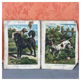 FOLIO of DOG ENGRAVINGS | Bound in linen, color engravings of dogs; overall 9-1/2 x 7-1/4 in.