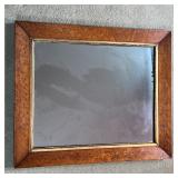ANTIQUE MAPLE MIRROR | Nicely figured maple frame with gilt interior trim; overall 28 x 23-1/2 in.