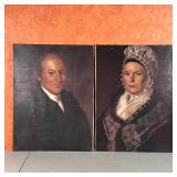 PAIR PORTRAITS on CANVAS | Art prints on canvas, including a portrait of Captain Lazarus Ruggles (b.