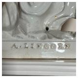 STAFFORDSHIRE ABRAHAM LINCOLN | Figure of Abraham Lincoln; h. 14-3/4 x w. 10-1/2 x d. 3 in. [with cr