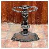 CAST IRON DOG UMBRELLA STAND | very unique and in great shape! h. 23-3/4 x w. 19 x d. 13 in.