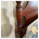 QUEEN CANOPY BED | Antique reproduction of a Sheraton Field Bed by Leonards New England, with four r