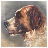 OIL PORTRAIT of DOG | Oil on canvas painting of a dog, signed K. Pucker and dated 1895, in a wood fr