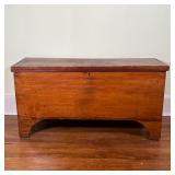 ANTIQUE WOODEN BLANKET CHEST | With a hinged lid; h. 20-1/4 x w. 41 x d. 15-1/2 in.