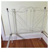 WHITE IRON BED FRAME | Turn of the century, marked F R Co. (possibly French); h. 47-1/4 x l. 79 x w.