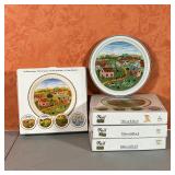 (4pc) VILLEROY & BOCH PLATES | A set of four decorative plates showing "The Four Seasons" including 