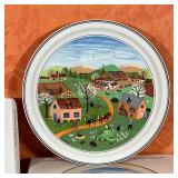 (4pc) VILLEROY & BOCH PLATES | A set of four decorative plates showing "The Four Seasons" including 