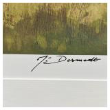 (2pc) DESMEDT PRINTS | Prints of landscape paintings, each nicely matted and framed in burlwood styl