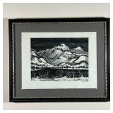 ADOLF DEHN LITHOGRAPH | "Lake in the Mountains" pencil signed lower right, framed; sheet 12-1/2 x 16