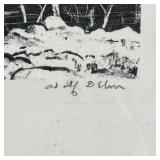 ADOLF DEHN LITHOGRAPH | "Lake in the Mountains" pencil signed lower right, framed; sheet 12-1/2 x 16