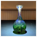  blue-green swirling color change; h. 7-1/4 in. [some scuffs to foot, otherwise very good condition]