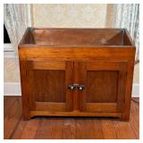 AMERICAN COUNTRY WASH STAND | Solid cherry wood, with a drop-in copper liner, over two lower cabinet