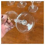 SET ANTIQUE BLOWN & CUT STEMWARE | Blown and cut/ etched glass including wine, sherry, and other gla