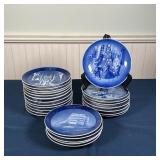 (25pc) ROYAL COPENHAGEN CHRISTMAS PLATES | Royal Copenhagen Denmark, various Christmas scenes, annua
