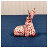 (3pc) HEREND FIGURES | Including a rooster, an elephant [with broken tusk], and two rabbits; tallest