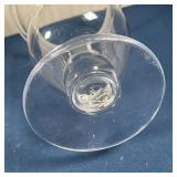  a large blown glass vase and a Hoosier vase