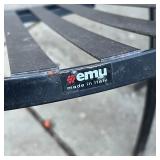 PAIR EMU TUBE STEEL ARMCHAIRS | Italian chairs, black painted; h. 31 x w. 20 x d. 24 in.