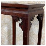 BAKER CHINESE STYLE PLANT STAND | With fretwork, water damage to top; h. 32 x 12 x 12 in.