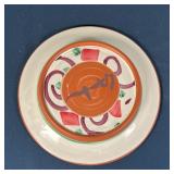 ART POTTERY PUNCH BOWL | Covered punch bowl with underplate (dia. 12-1/4 in.)