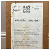 PAPYRUS PAINTING | "The Geese of Meidoum"; sheet 6-1/2 x 16 in., overall 11 x 20-1/2 in.