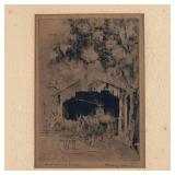 CHARLES OGLESBY LONGABAUGH | Etching, pencil signed lower right, titled "Once Upon a Time"; sight 7-