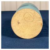 (3pc) BLUE SLIP POTTERY | Including a pair of lidded jars and a single cylindrical vase; largest h. 