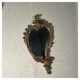 GILT CARTOUCHE MIRROR | Louis Bierfield Company, Chicago; h. 24 x 13 in.