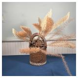 PERFORATED STONEWARE VESSEL | With impressed writing; h. 14 x dia. 10 in.