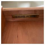  White painted wood knee-hole desk having three drawers on the left side and a single cabinet door o