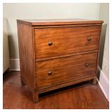 ETHAN ALLEN FILE CABINET | Wood two-drawer file cabinet, appearing in very good condition; h. 30-1/4