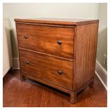 ETHAN ALLEN FILE CABINET | Wood two-drawer file cabinet, appearing in very good condition; h. 30-1/4