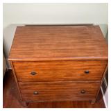 ETHAN ALLEN FILE CABINET | Wood two-drawer file cabinet, appearing in very good condition; h. 30-1/4