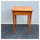 ANTIQUE SIDE TABLE | Pegged construction; h. 27 x 20 x 20 in.