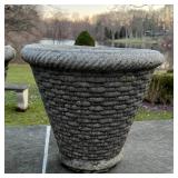 PAIR BASKET-FORM PLANTERS | h. 13 x dia. 15 in.