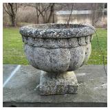 URN-FORM PLANTER | With gadrooned sides and interesting pattern; h. 13 x dia. 14-1/2 in.