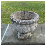 URN-FORM PLANTER | With gadrooned sides and interesting pattern; h. 13 x dia. 14-1/2 in.