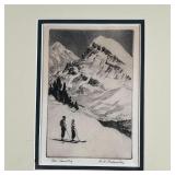 R. H. PALENSKE ETCHING | "Ski Country" titled lower left and pencil signed lower right, in a silvere