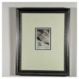 "Ski Country" titled lower left and pencil signed lower right, in a silvered frame; sight 7 x 5 in.,