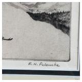 R. H. PALENSKE ETCHING | "Ski Country" titled lower left and pencil signed lower right, in a silvere