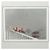 a small Leory Neiman print, prints of landscape artworks, and more; largest overall 21 x 24 in.