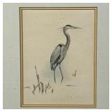 (6pc) DECORATIVE FRAMED ART | Including a fine Italian design frame, a signed artwork of a crane, a 
