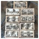 KEYSTONE STEREOSCOPE | Antique stereoscope, "Model 40 Eye Comfort" with a collection of stereoscopic