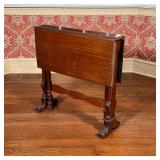 DROP SIDE STOW-AWAY TABLE | h. 28 x 28 x 5-1/2 in. - leaves 12 in.