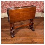 DROP SIDE STOW-AWAY TABLE | h. 28 x 28 x 5-1/2 in. - leaves 12 in.