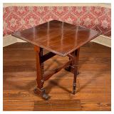 DROP SIDE STOW-AWAY TABLE | h. 28 x 28 x 5-1/2 in. - leaves 12 in.