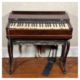 ANTIQUE ROSEWOOD CLAVICHORD? | Petite piano, needs work; 28 x 29 x 14 in.