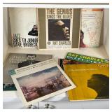 (9pc) JAZZ RECORDS | Vinyl record albums, including Ray Charles "The Genius Sings The Blues" and "Be