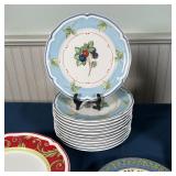 MISC. DINNER WARE | Including Pottery Barn cheese plates, twelve Villeroy & Boch country collection 